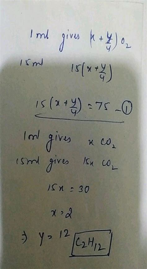 At K And Atm Ml Of A Gaseous Hydrocarbon Requires Ml Air