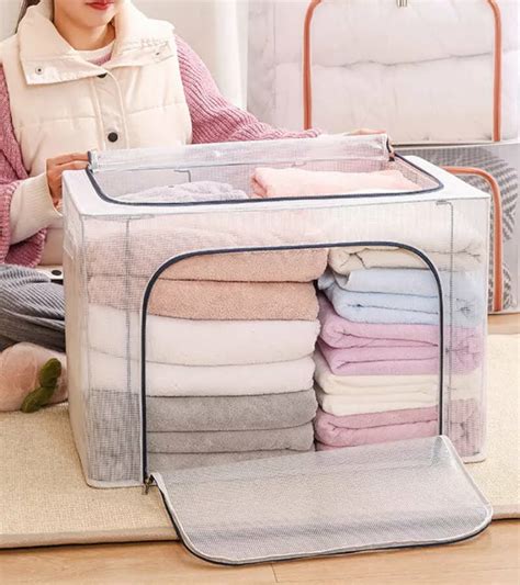 Malette De Rangement Pliable En Tissu Transparent Bricaillerie