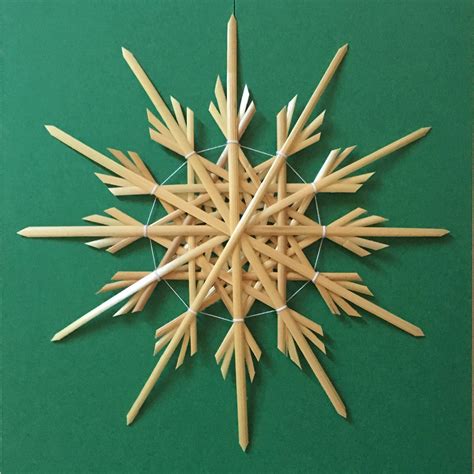 Handmade German Straw Star Christmas Tree Ornament Design 1 Aussie