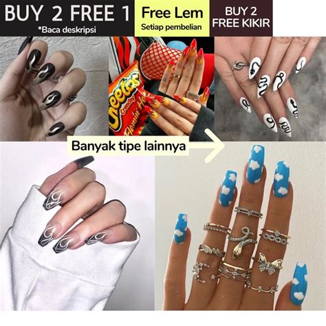 Jual Pc Kuku Palsu Fake Nails Motif Wedding Press On Nail Coffin