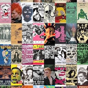 PUNK Posters Retro Aesthetic Wall Collage Kit Hard Rock Retro Band ...