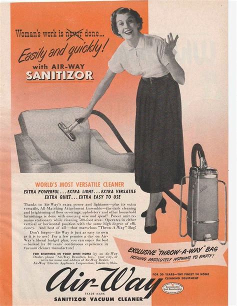 Vintage 1950 Air Way Sanitizor Vacuum Cleaner Exclusive Etsy Vacuum