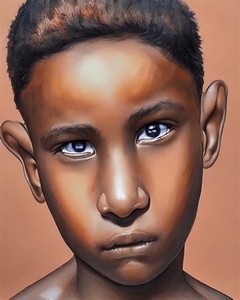 8k Hyper Realistic Brown Skin Boy But All Things Become · Creative Fabrica