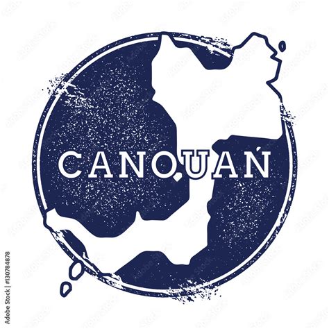 Vetor De Canouan Vector Map Grunge Rubber Stamp With The Name And Map