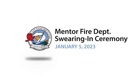 Mentor Fire Department Swearing In January 5 2023 Youtube