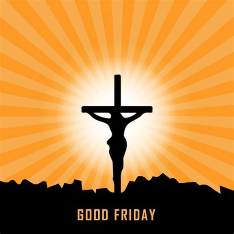 Premium Vector Good Friday Background With Jesus Christ Crucifixion