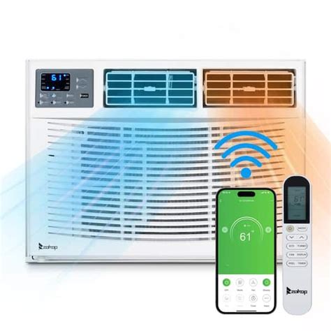 Karl Home 8000 Btu Doe 115 Volt Wifi Window Air Conditioner Cools 350 Sq Ft With Heater With