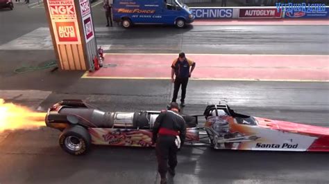 Fire Force 5 Jet Car At Santa Pod Raceway 1 4 One News Page VIDEO