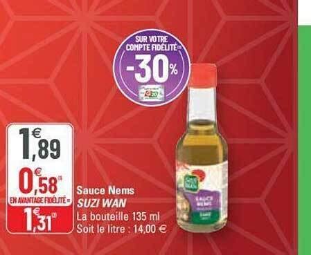 Promo Sauce Nems Suzi Wan Chez G