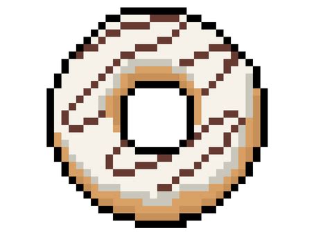 Free Vectors Donut Pixel Art