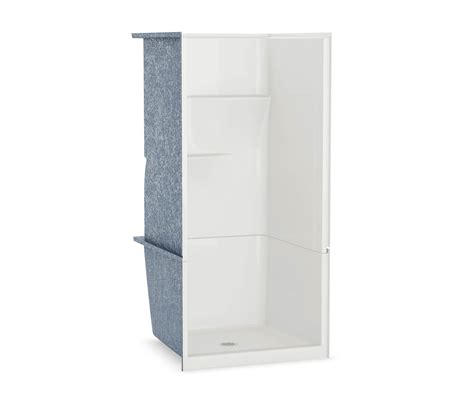 Gallery Sh Acrylx Alcove Center Drain Two Piece Shower In White