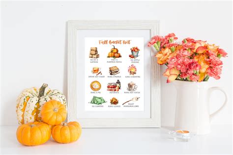 Fall Bucket List Printable Art