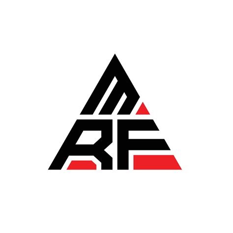 MRF triangle letter logo design with triangle shape. MRF triangle logo ...