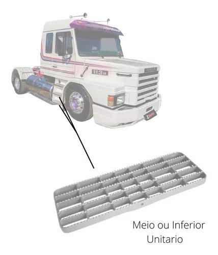 Estribo Meio Inferior Scani 112 113 T Bicudo Alumínio Unid