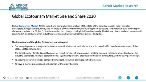 Ppt Ecotourism Market Competitive Strategies Industry Forecast