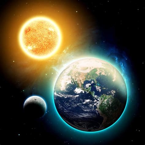 Cool Planet Earth And Sun