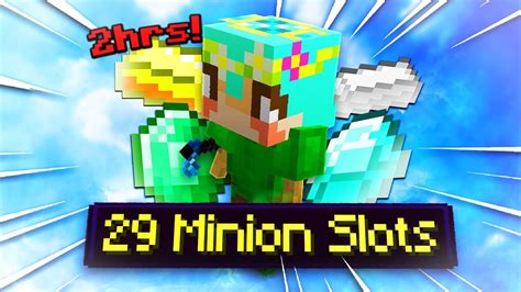 How I Unlocked Every Minion Slot In 2 Hours Hypixel Skyblock Youtube