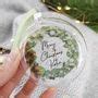 Merry Christmas Glass Christmas Bauble By Olivia Morgan Ltd