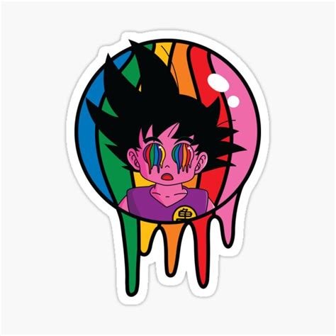 Goku Tripping Sticker By Olddannybrown Redbubble