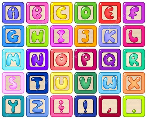 Alphabet Blocks Stock Vector Yayayoyo