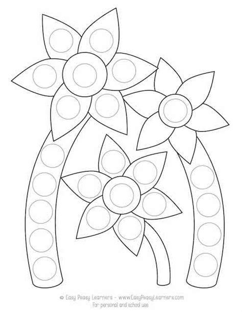 Spring Do A Dot Printables Peasy Learners Coloring Nation