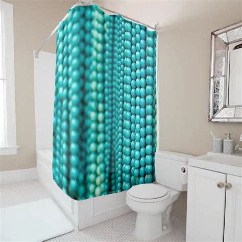 Turquoise Beads Shower Curtain Zazzle