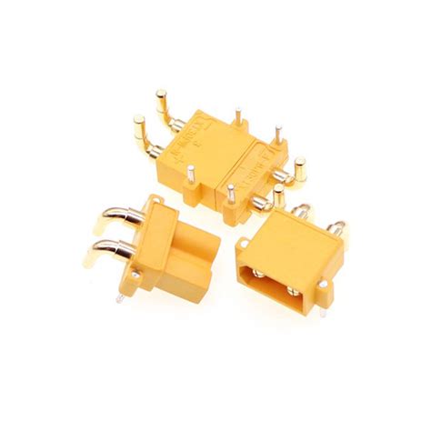 Rjx Pairs Amass Xt Pw Esc Motor Pcb Board Plug Banana Golden Xt