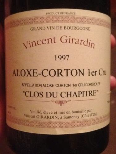 Vincent Girardin Aloxe Corton Er Cru Clos Du Chap Tre Vivino Brasil