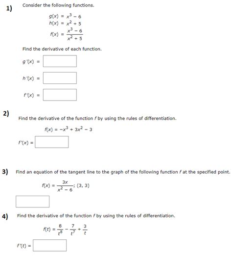 Solved Consider The Following Functions 1 G X H X X3 6