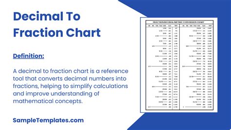 Free 8 Sample Decimal To Fraction Chart Templates In Pdf