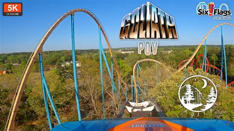 Goliath Front Row On Ride POV 5K 60FPS B M Hyper Intense Downward