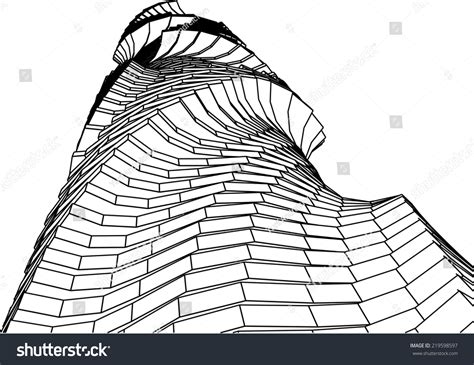 Abstract Futuristic Skyscraper Architecture Stock Vector (Royalty Free ...