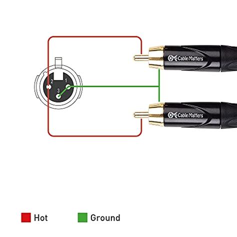 Cable Matters Dual Rca To Xlr Stereo Audio Splitter Cable Ft M