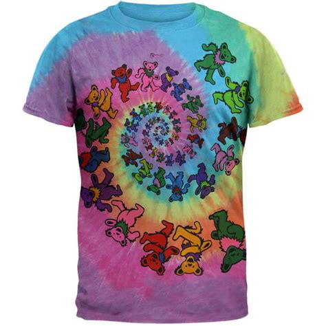 Grateful Dead Grateful Dead Spiral Bears Tie Dye T Shirt Walmart