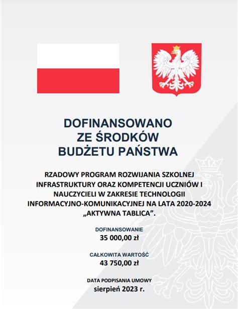 AKTYWNA TABLICA Szkoła Podstawowa im Kornela Makuszyńskiego w