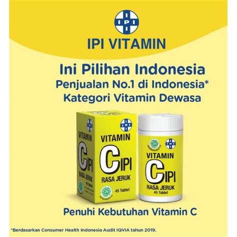 Jual Paket Botol Vitamin C Ipi Rasa Jeruk Isi Tablet Btl