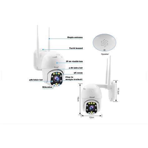 4DB Pro vison Onvif 23P 5MP Wifi IP Kültéri Térfigyelő Kamera Full HD