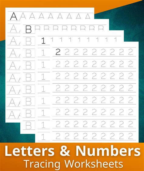 Letters And Numbers Tracing Worksheets Made By Teachers