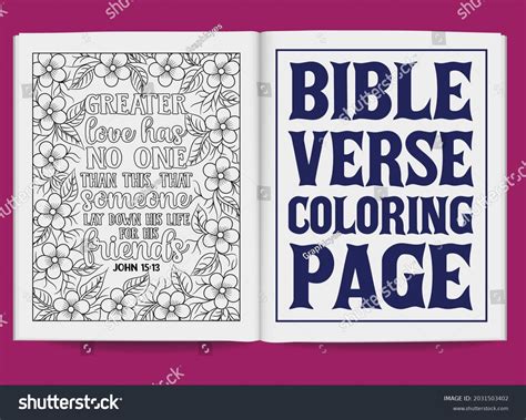 Vektor Stok Bible Verse Coloring Pages Christian Lettering Tanpa