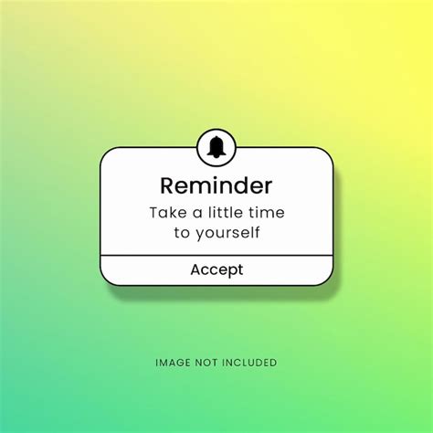 Design De Notifica O De Lembrete Psd Para M Dias Sociais E Modelo De