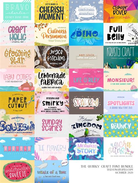 The Quirky Craft Font Bundle By Thehungryjpeg Thehungryjpeg