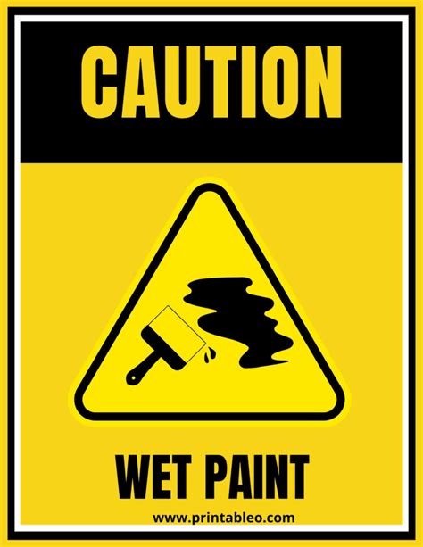 Free Printable Wet Paint Signs