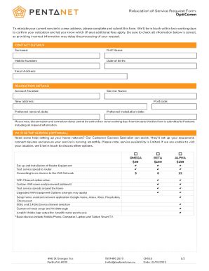 Fillable Online Submitting A Request To Move Services Fax Email Print