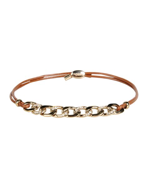 Fossil Bracelet in Brown | Lyst