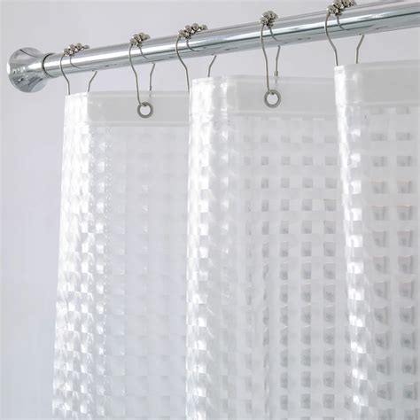 Heavy Duty Shower Curtain Liner With Suction Cups Excell 8 Gauge Peva