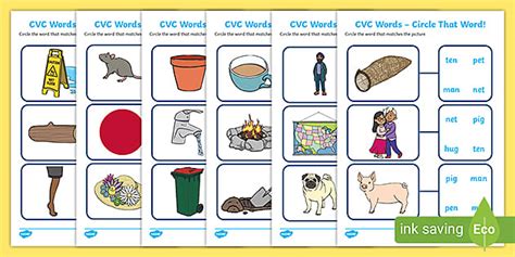 CVC Circle That Word Worksheet Twinkl