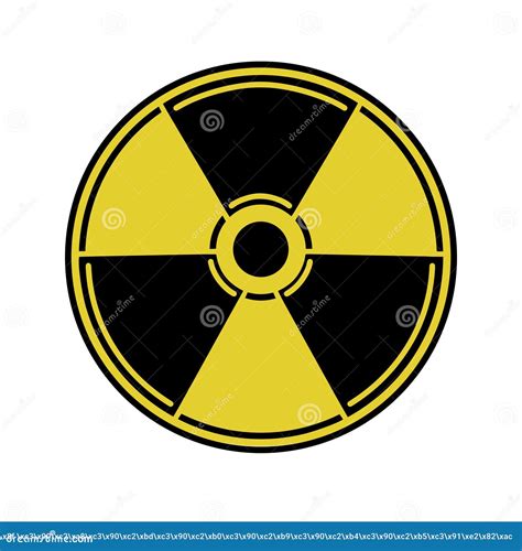 Radioactive Contamination Vector Icon Trefoil Sign On A Yellow Circle