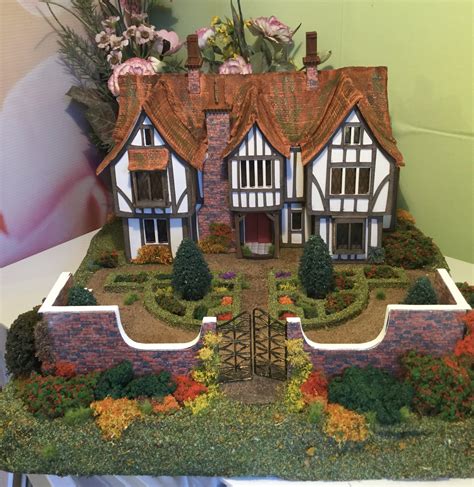 Charming Handmade Dolls House Garden Display