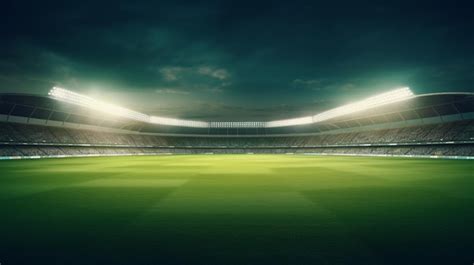 Premium AI Image Soccer Stadium With A Lot Of Lights