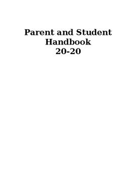 Primary Student Sample Of Parent Handbook Editable Resource Tpt